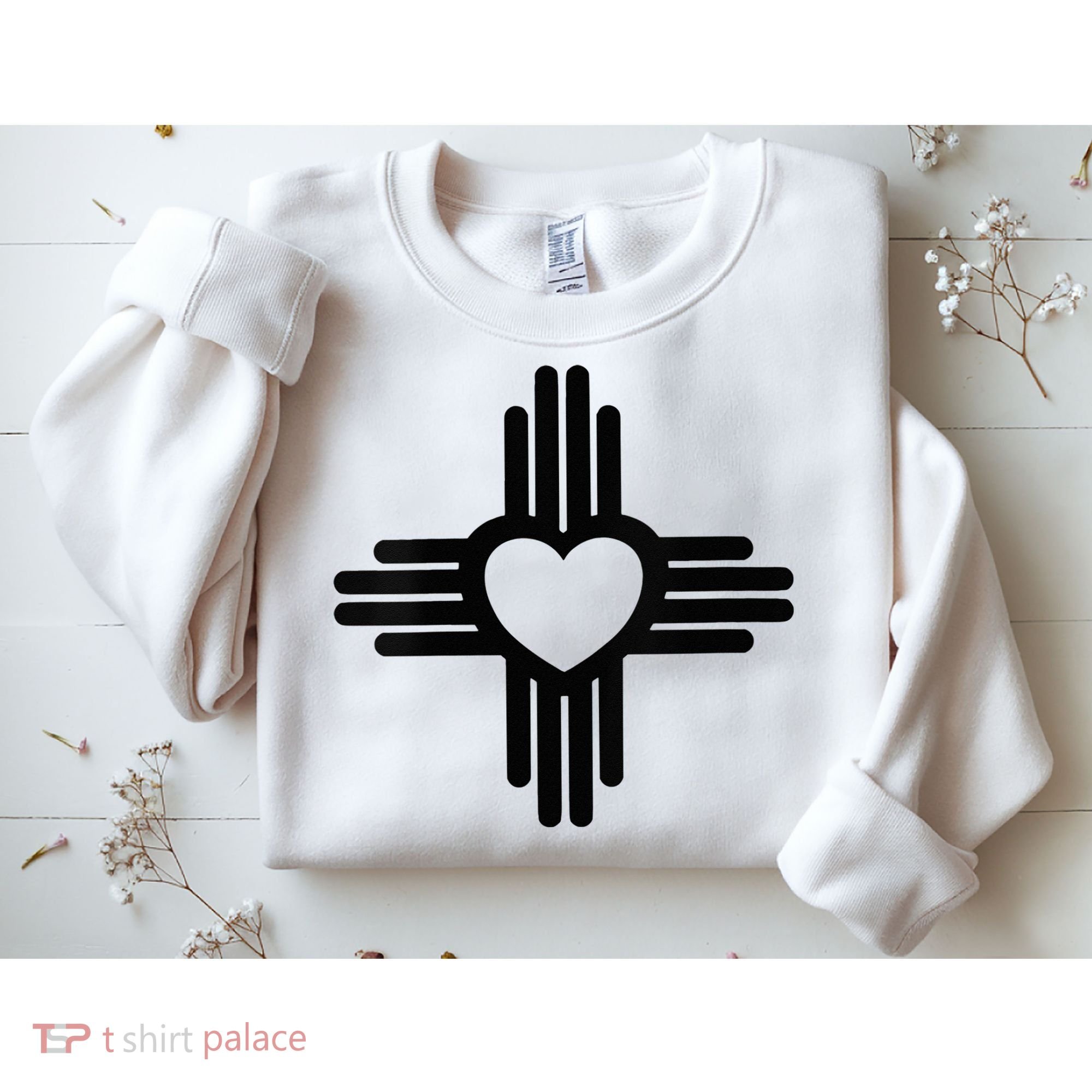 Zia Symbol Heart I Love New Mexico Sweatshirt
