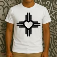 Zia Symbol Heart I Love New Mexico T-Shirt thumb 3