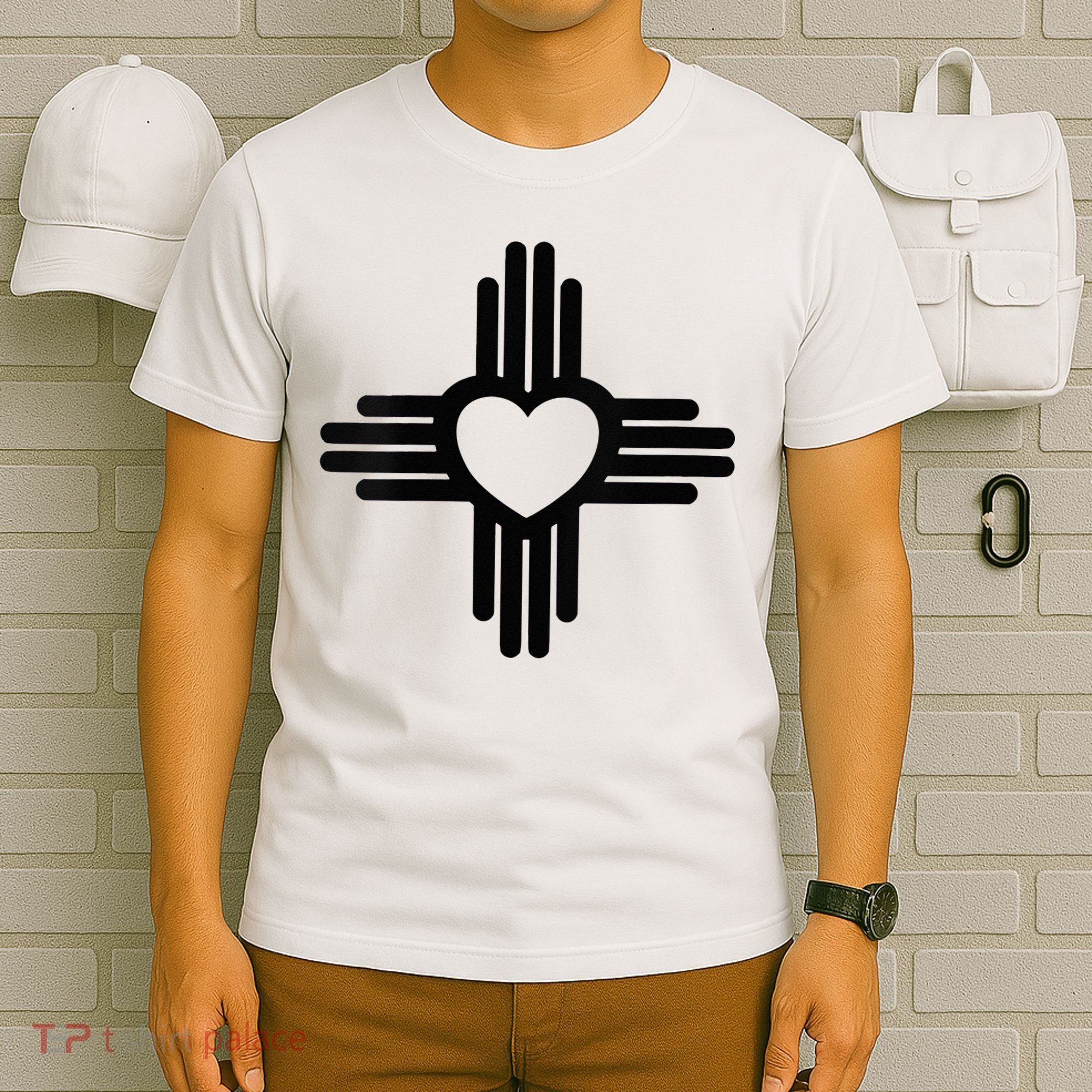 Zia Symbol Heart I Love New Mexico T-Shirt