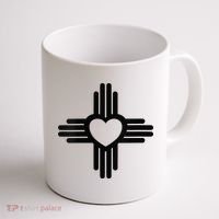 Zia Symbol Heart I Love New Mexico Coffee Mug thumb 1