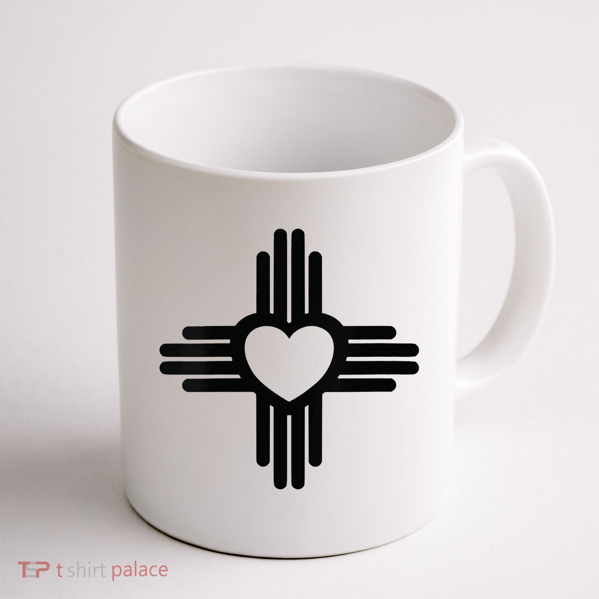 Zia Symbol Heart I Love New Mexico Coffee Mug