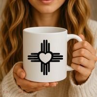 Zia Symbol Heart I Love New Mexico Coffee Mug thumb 3