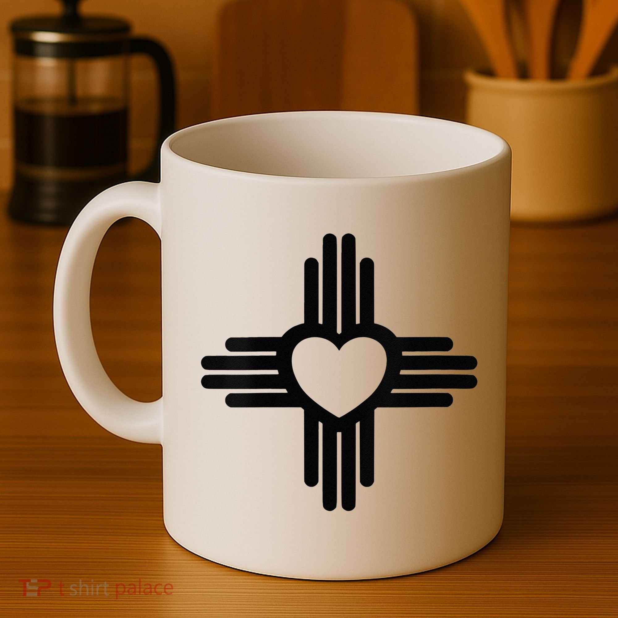 Zia Symbol Heart I Love New Mexico Coffee Mug