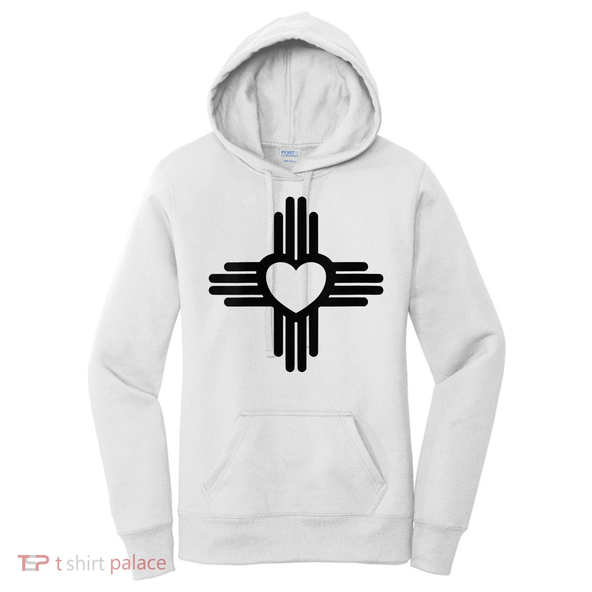 Zia Symbol Heart I Love New Mexico Women's Hoodie