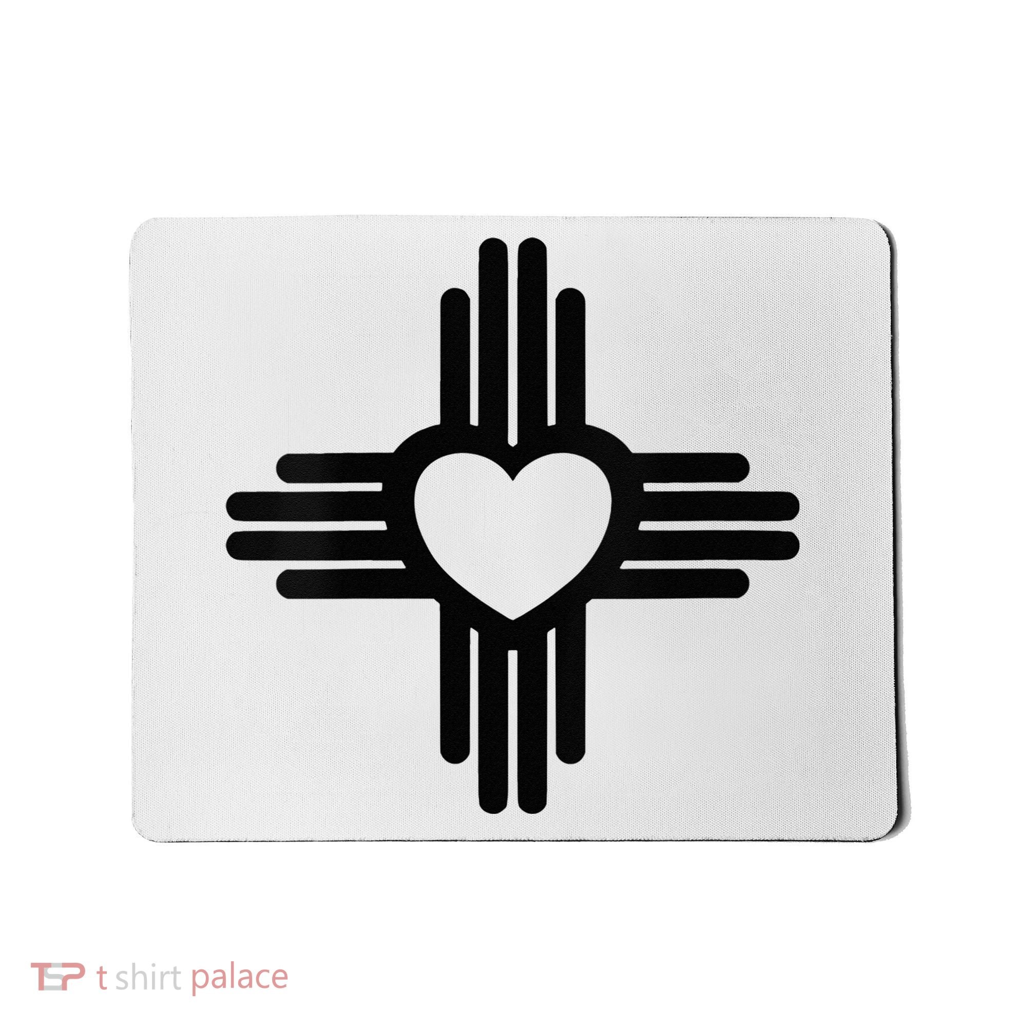 Zia Symbol Heart I Love New Mexico Mousepad