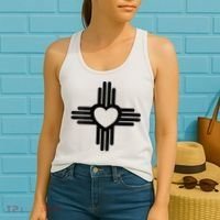 Zia Symbol Heart I Love New Mexico Women's Tank Top thumb 2