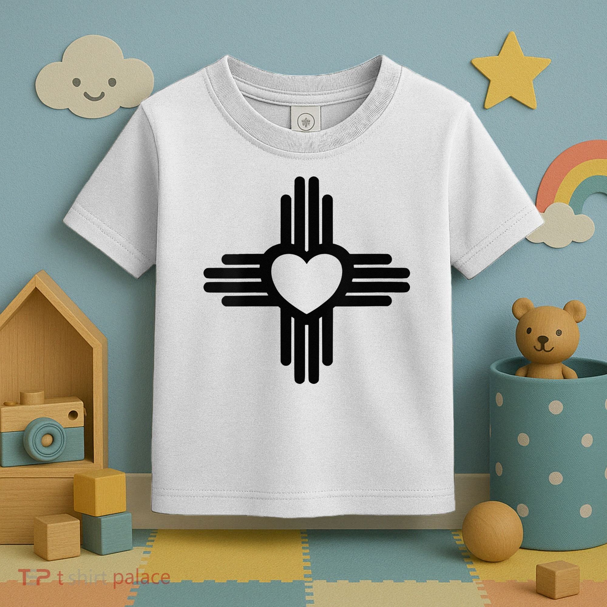 Zia Symbol Heart I Love New Mexico Toddler T-Shirt