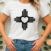 Zia Symbol Heart I Love New Mexico Women's T-Shirt thumb 2