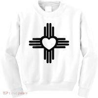 Zia Symbol Heart I Love New Mexico Kids Sweatshirt thumb 0