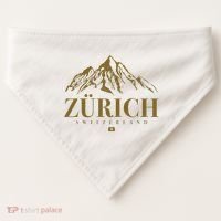 Zurich Switzerland Mountain Swiss Alps USA-Made Doggie Bandana thumb 0