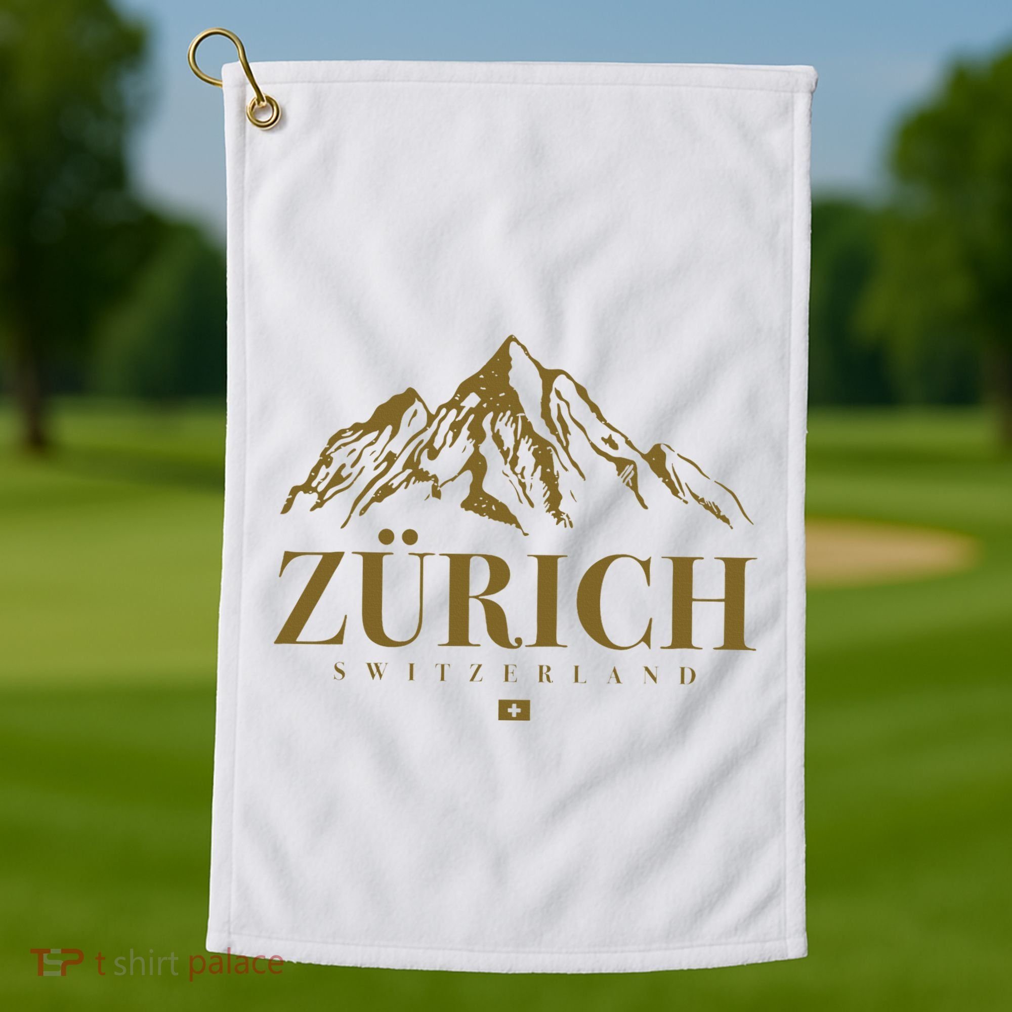 Zurich Switzerland Mountain Swiss Alps Golf Towel