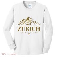 Zurich Switzerland Mountain Swiss Alps Kids Long Sleeve Shirt thumb 0