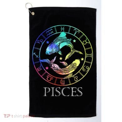 Zodiac Sign Pisces Golf Towel