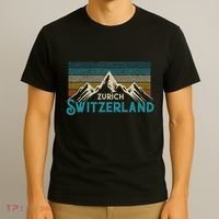 Zurich Switzerland Swiss Vintage Mountains Souvenir Gift T-Shirt thumb 3