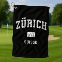 Zurich Switzerland Suisse Golf Towel thumb 1