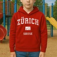 Zurich Switzerland Suisse Kids Hoodie thumb 2