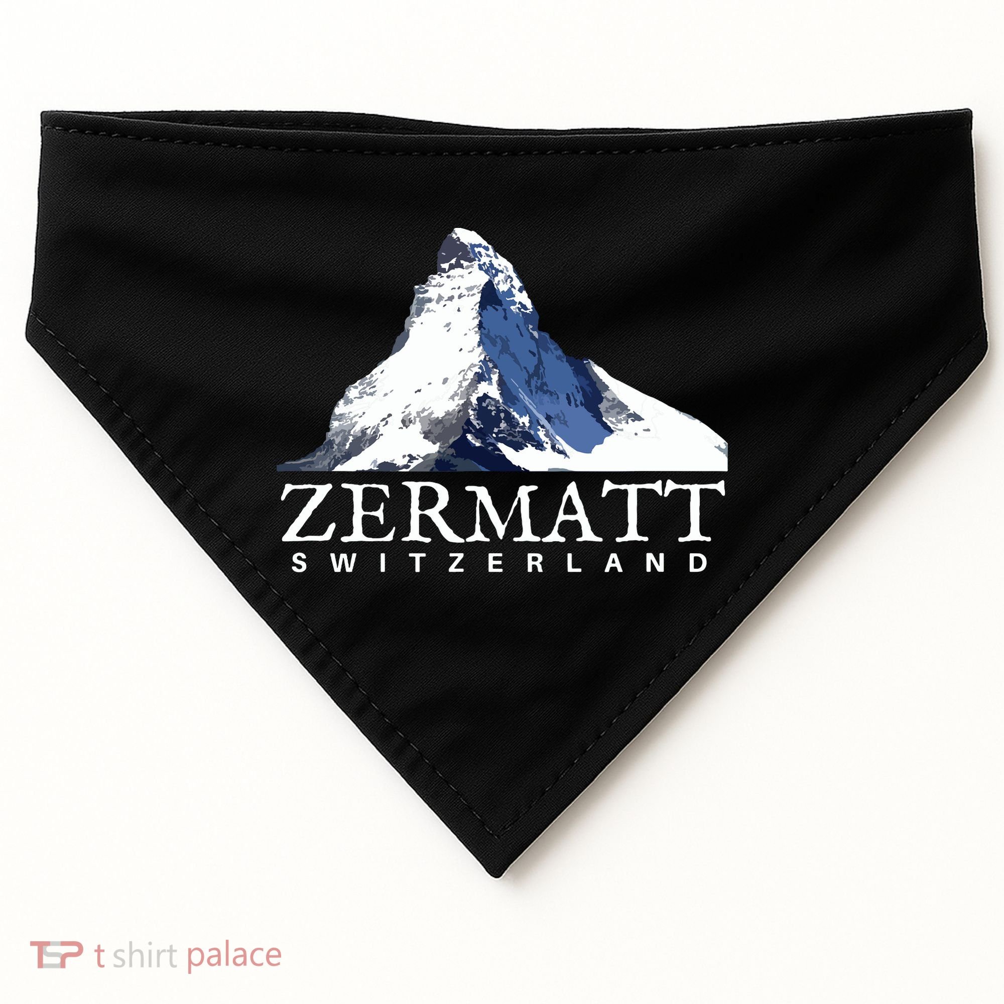 Zermatt Switzerland Swiss Alps Mountain USA-Made Doggie Bandana