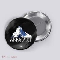 Zermatt Switzerland Swiss Alps Mountain Button thumb 0
