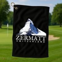 Zermatt Switzerland Swiss Alps Mountain Golf Towel thumb 1