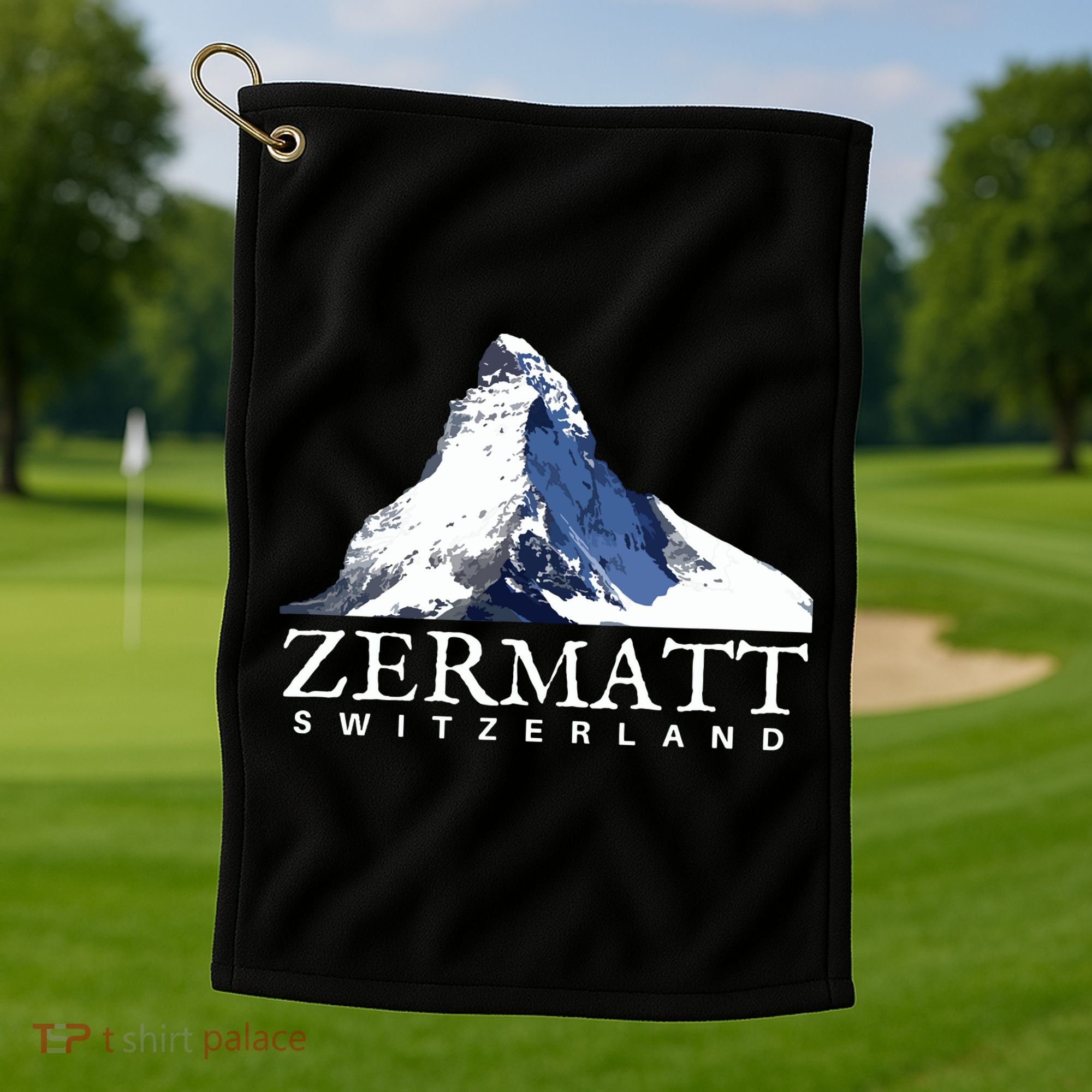 Zermatt Switzerland Swiss Alps Mountain Golf Towel