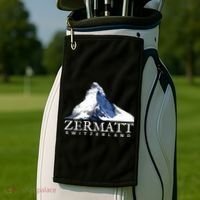 Zermatt Switzerland Swiss Alps Mountain Golf Towel thumb 2