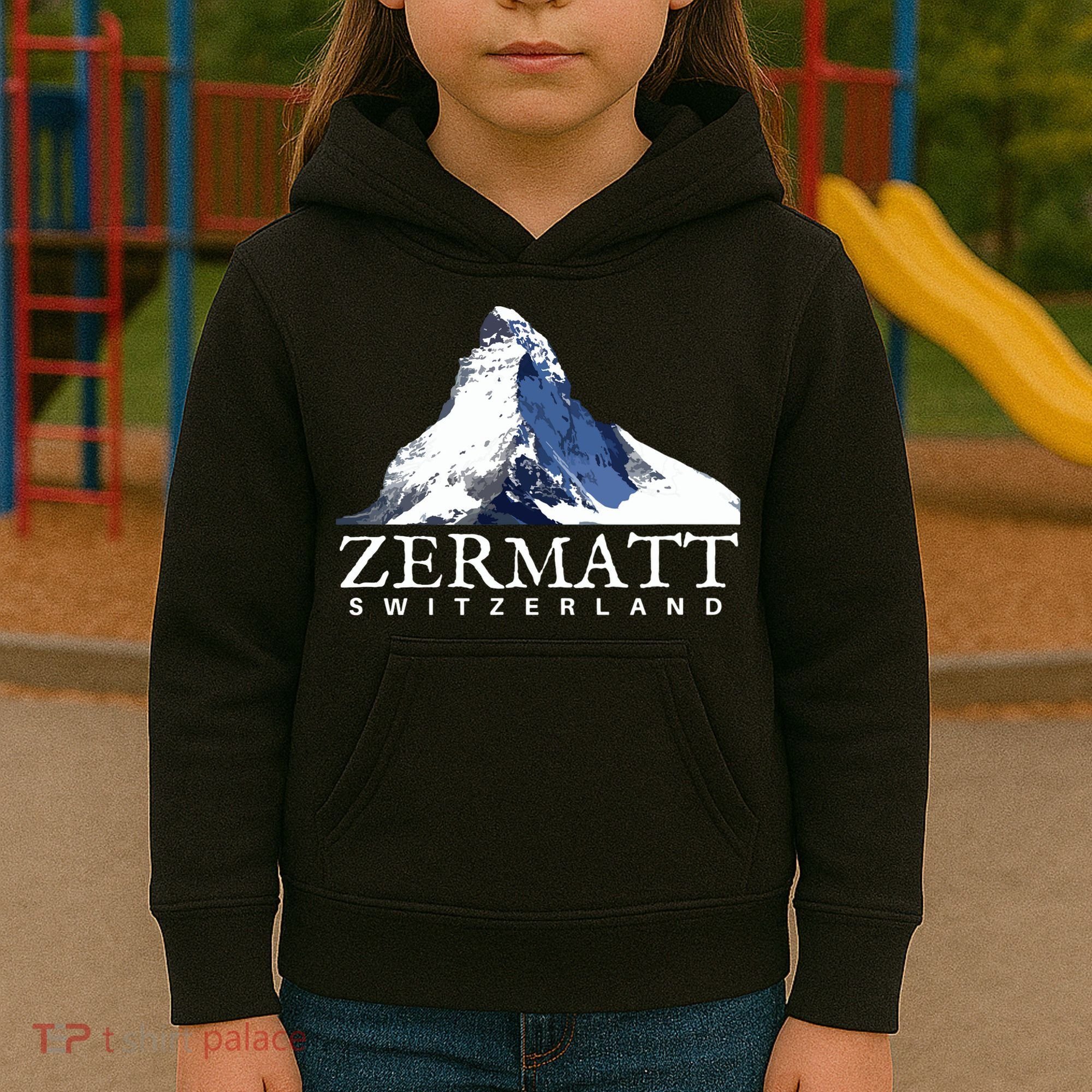 Zermatt Switzerland Swiss Alps Mountain Kids Hoodie