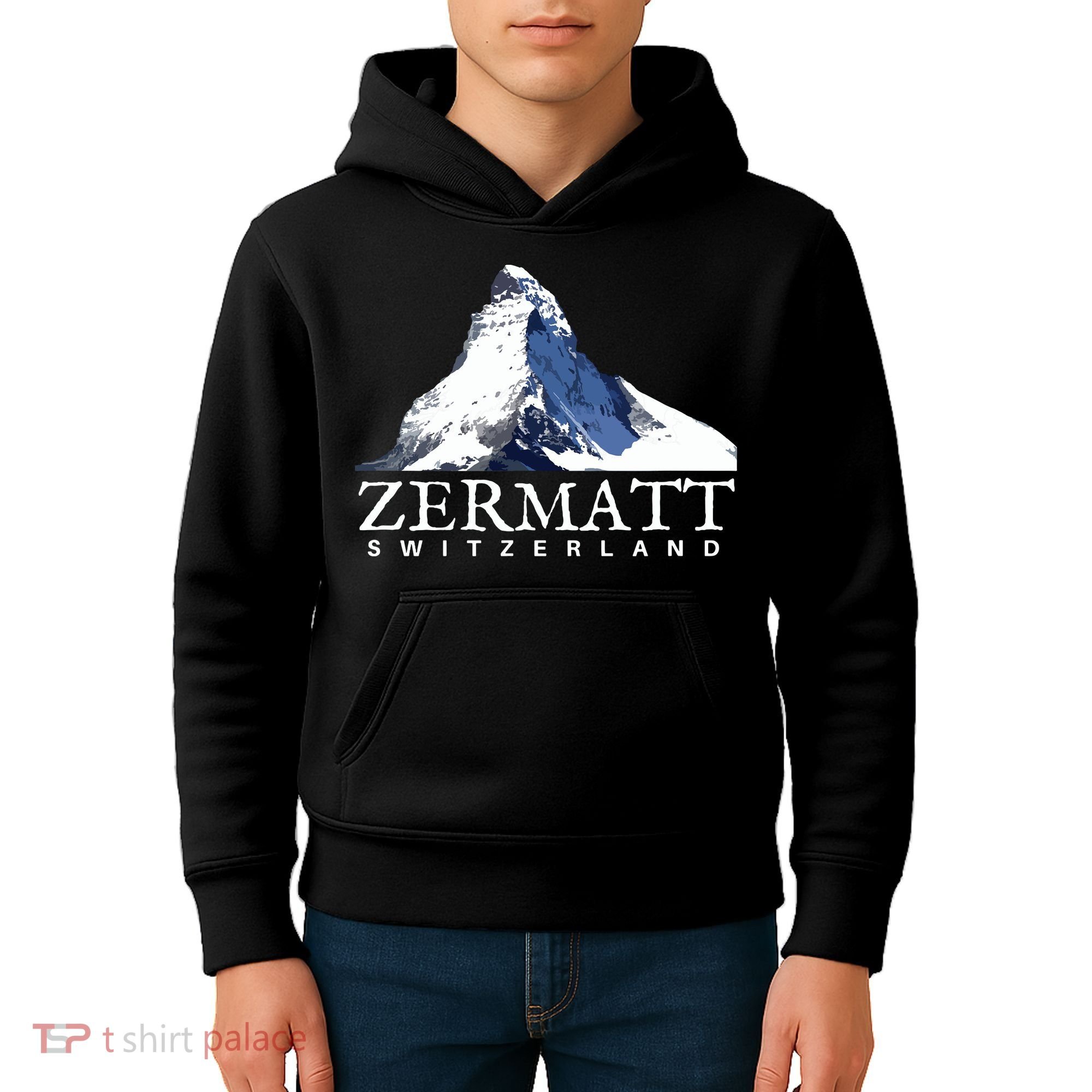 Zermatt Switzerland Swiss Alps Mountain Kids Hoodie