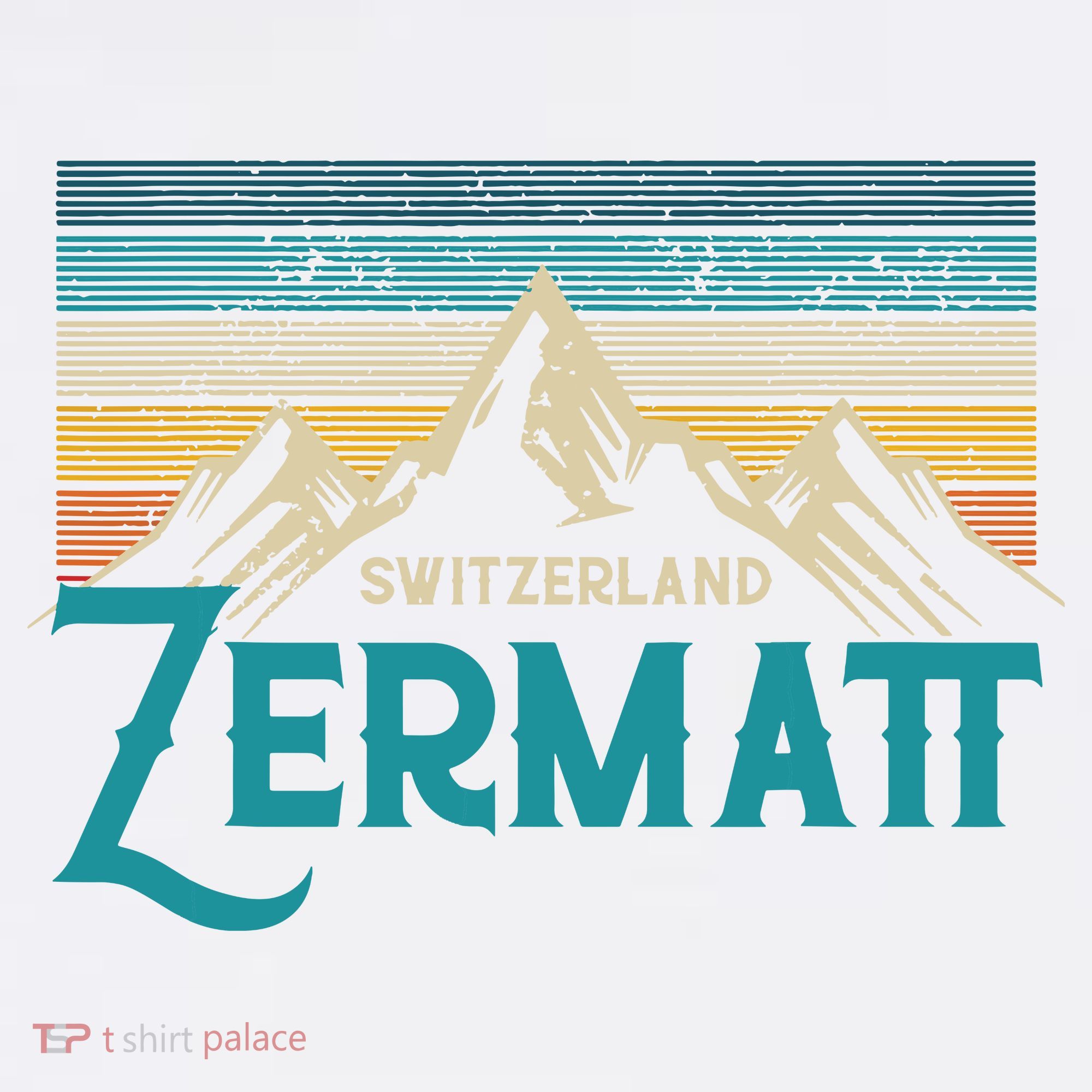 Zermatt Switzerland Swiss Vintage Mountains Souvenir Gift T-Shirt