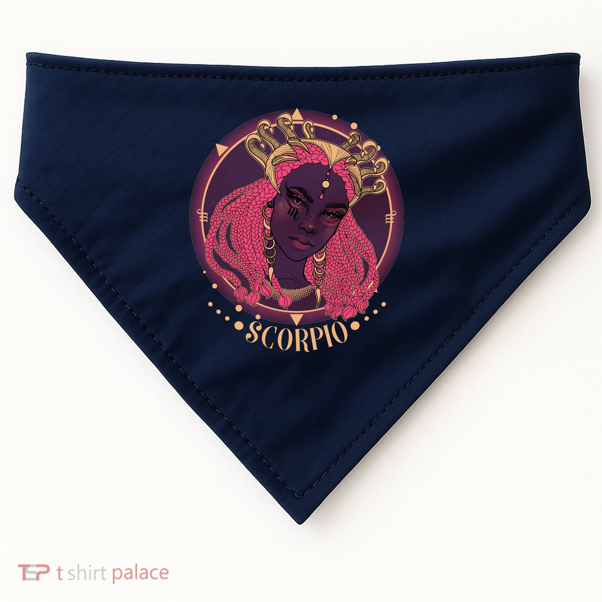 Zodiac Scorpio Scorpion Goddess Queen USA-Made Doggie Bandana