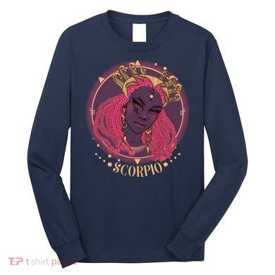 Zodiac Scorpio Scorpion Goddess Queen Long Sleeve Shirt