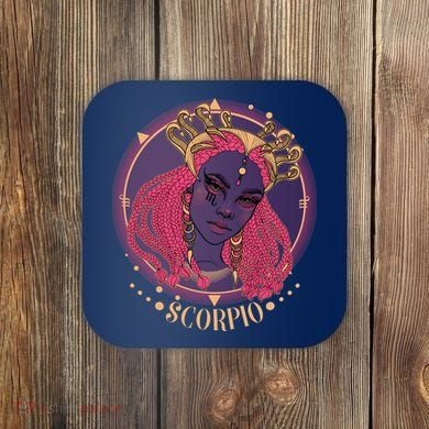Zodiac Scorpio Scorpion Goddess Queen Coaster
