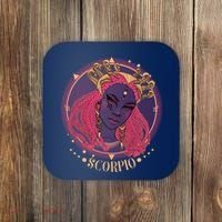 Zodiac Scorpio Scorpion Goddess Queen Coaster thumb 0