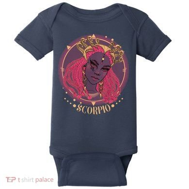 Zodiac Scorpio Scorpion Goddess Queen Baby Bodysuit