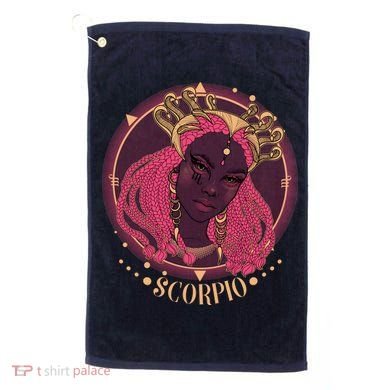 Zodiac Scorpio Scorpion Goddess Queen Golf Towel