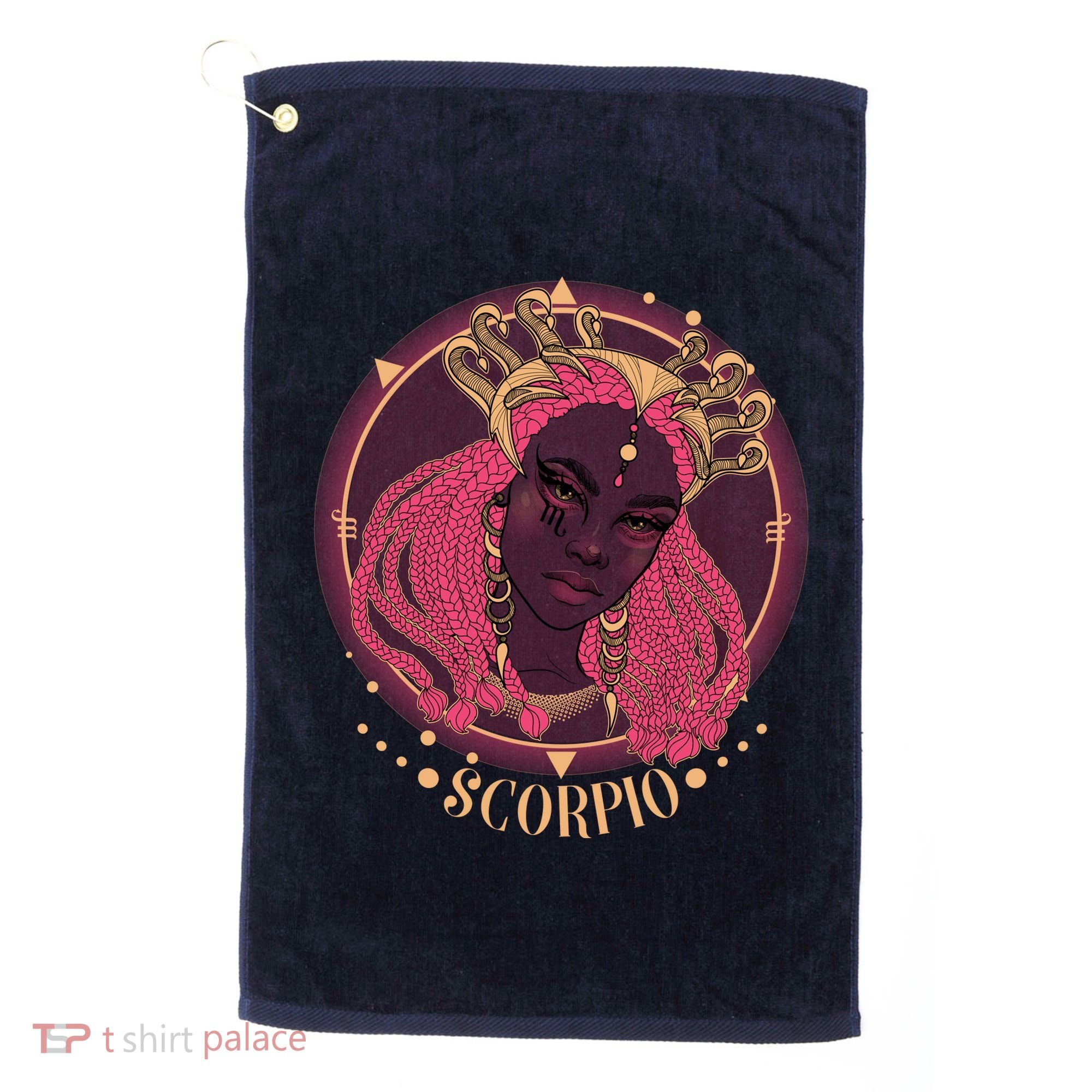 Zodiac Scorpio Scorpion Goddess Queen Golf Towel