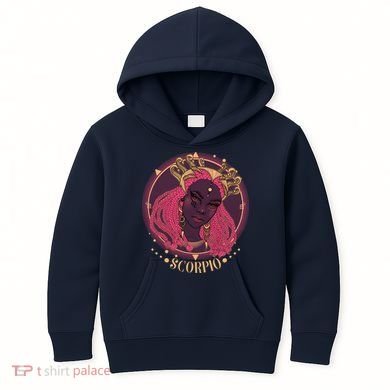 Zodiac Scorpio Scorpion Goddess Queen Kids Hoodie