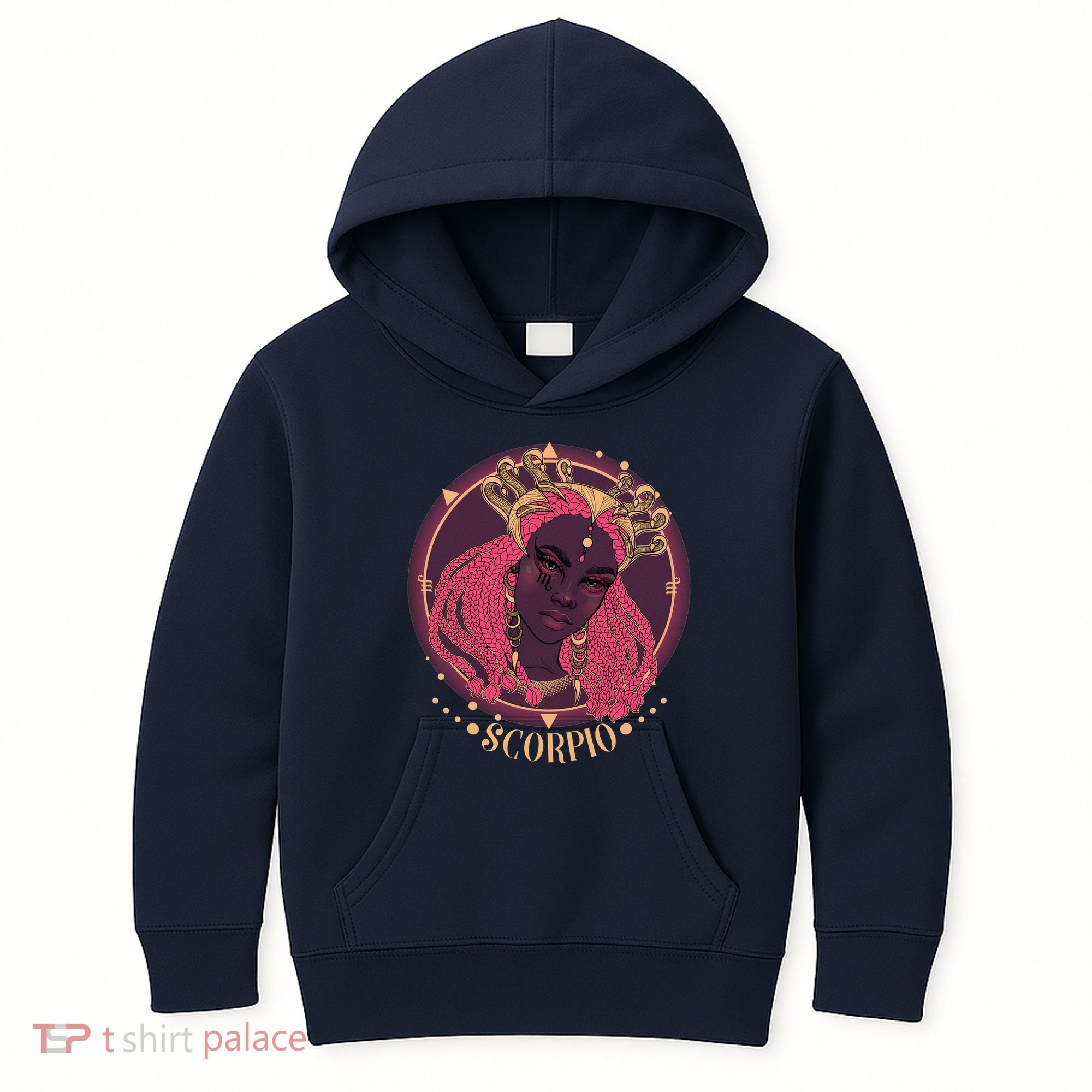 Zodiac Scorpio Scorpion Goddess Queen Kids Hoodie