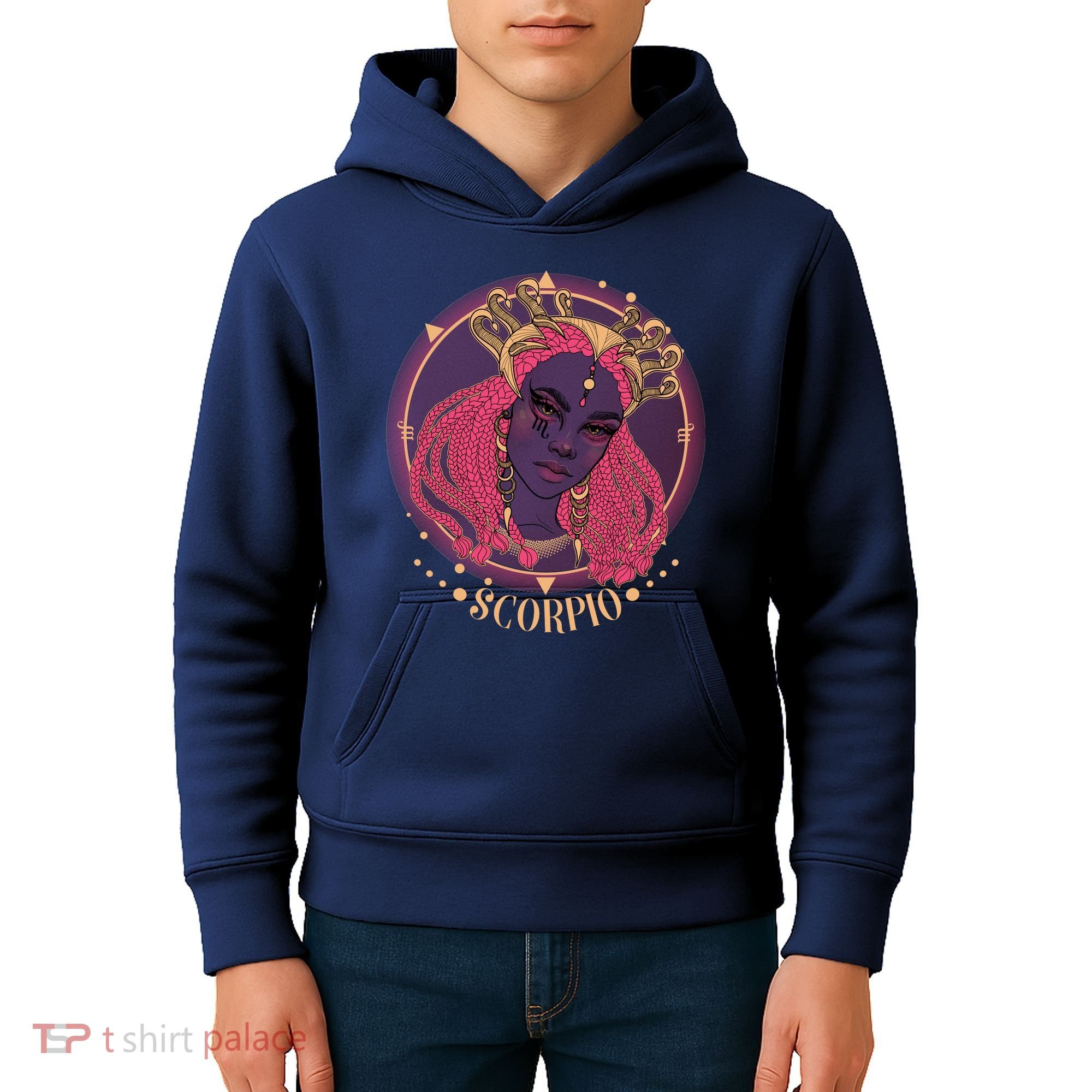 Zodiac Scorpio Scorpion Goddess Queen Kids Hoodie