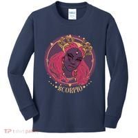 Zodiac Scorpio Scorpion Goddess Queen Kids Long Sleeve Shirt thumb 0