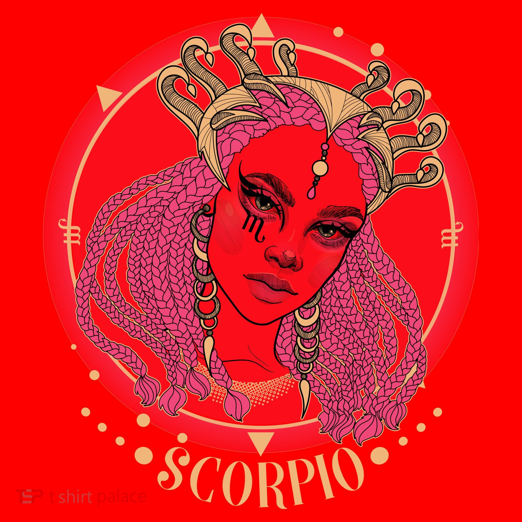 Zodiac Scorpio Scorpion Goddess Queen Santa Hat