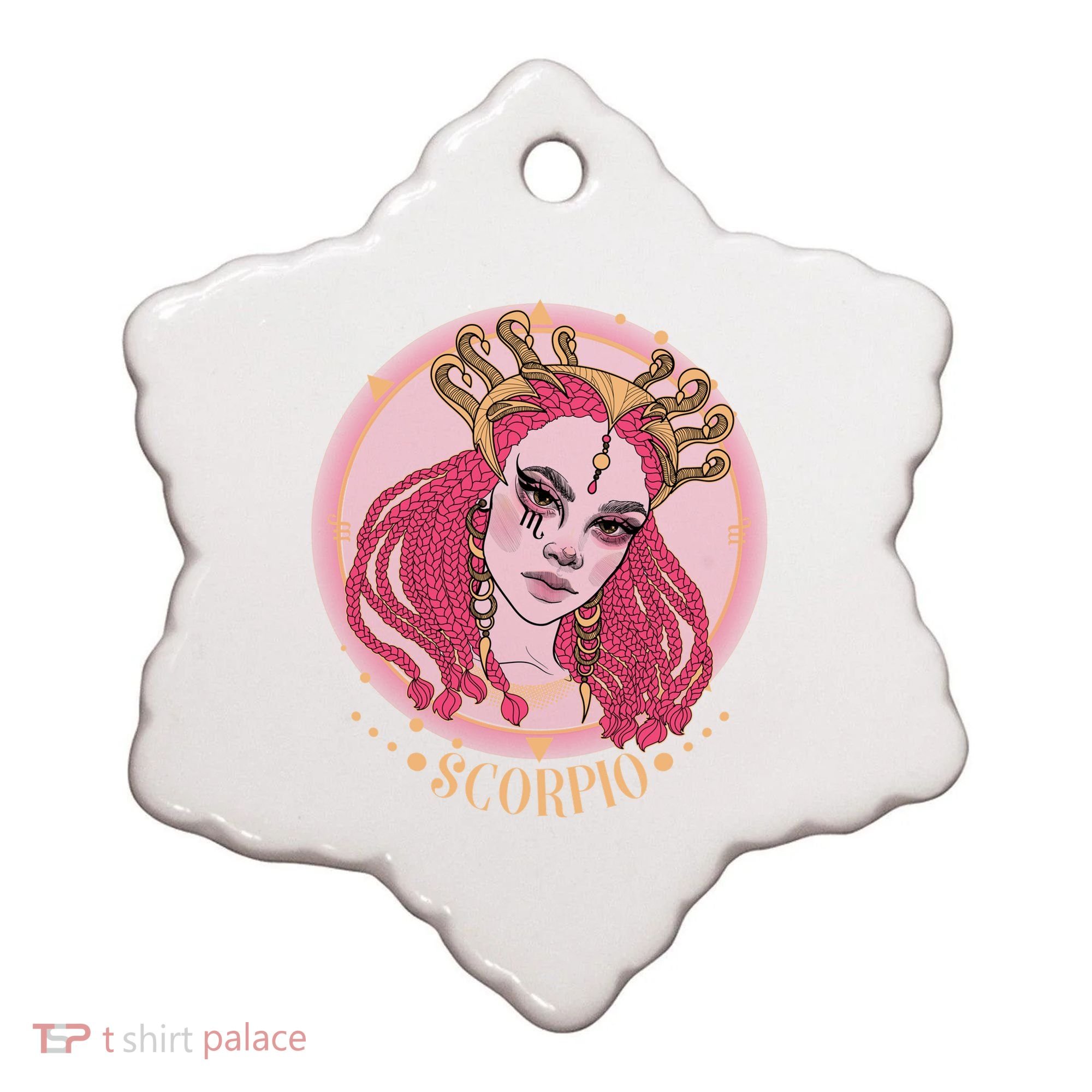 Zodiac Scorpio Scorpion Goddess Queen Ceramic Ornament