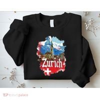 Zurich Switzerland Swiss Flag City Souvenir Sweatshirt thumb 2