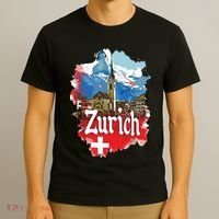 Zurich Switzerland Swiss Flag City Souvenir T-Shirt thumb 3
