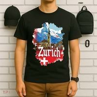 Zurich Switzerland Swiss Flag City Souvenir T-Shirt thumb 6