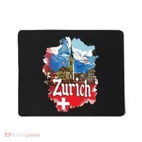 Zurich Switzerland Swiss Flag City Souvenir Mousepad thumb 0