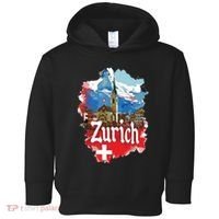 Zurich Switzerland Swiss Flag City Souvenir Toddler Hoodie thumb 0