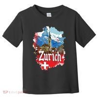 Zurich Switzerland Swiss Flag City Souvenir Toddler T-Shirt thumb 0