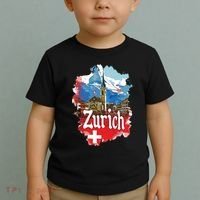Zurich Switzerland Swiss Flag City Souvenir Toddler T-Shirt thumb 2