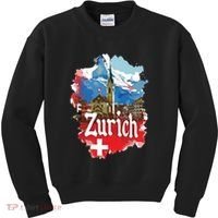 Zurich Switzerland Swiss Flag City Souvenir Kids Sweatshirt thumb 0