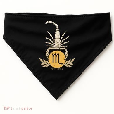 Zodiac Scorpio Scorpion Symbol USA-Made Doggie Bandana